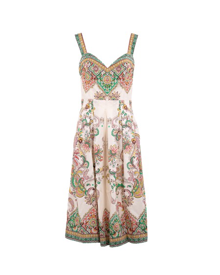 Shop ETRO  Abito: Etro abito midi in popeline di cotone stampato a pieghe.
Vestibilità standard.
Taglio aderente in vita e sul busto, morbido sui fianchi.
Tessuto non stretch di peso medio.
Composizione: 100% cotone.
Made in Italy.. WRHA0253 99SP5C0-X0802